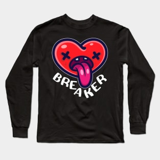 Cute Heart Breaker Funny Valentines Shirt Boys Girls Long Sleeve T-Shirt